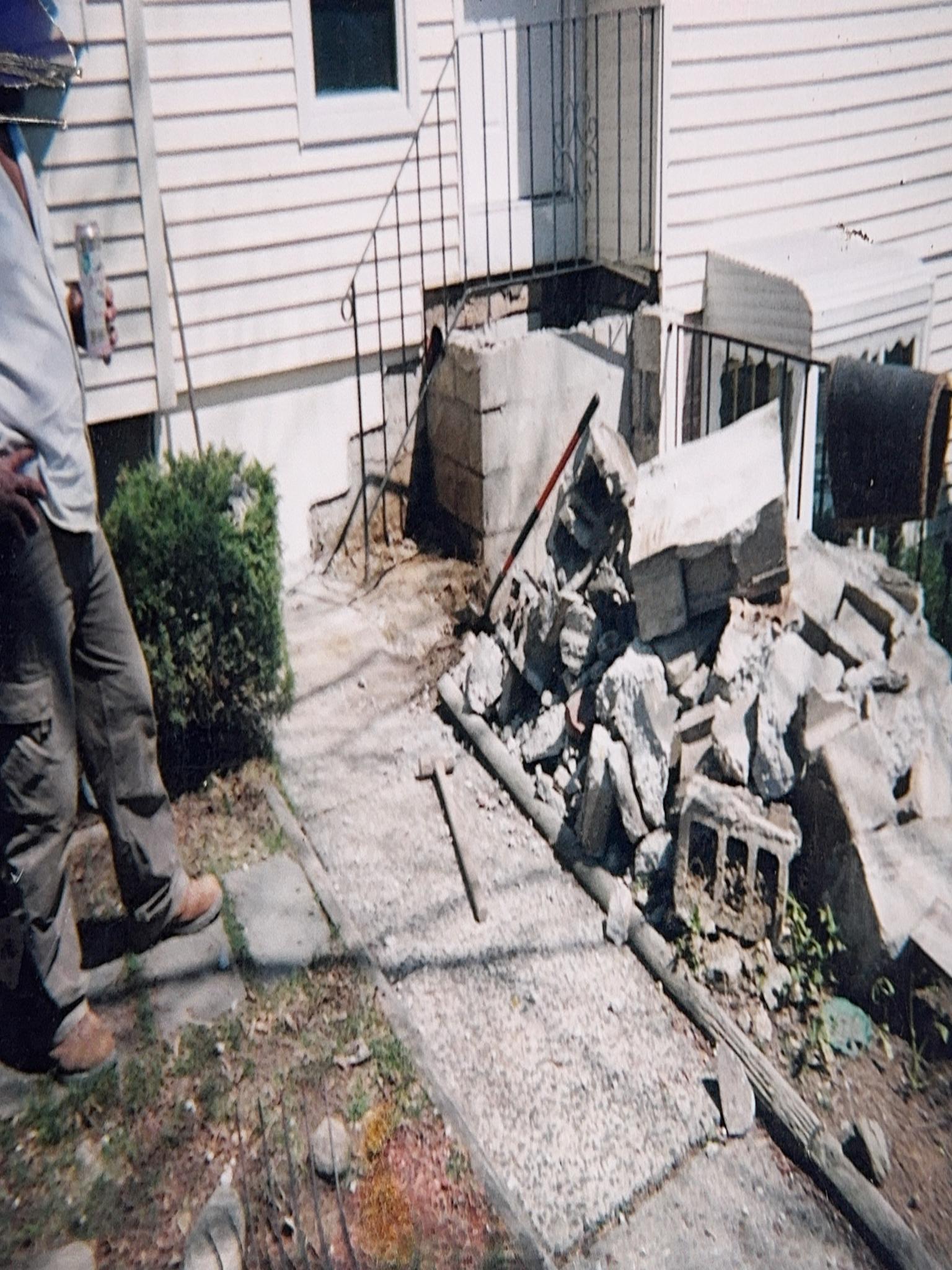 Before walkway repair in Bridgeport CT